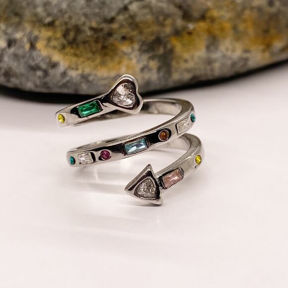 NEW Multi Gemstone Stack Ring - Picture 4 of 12
